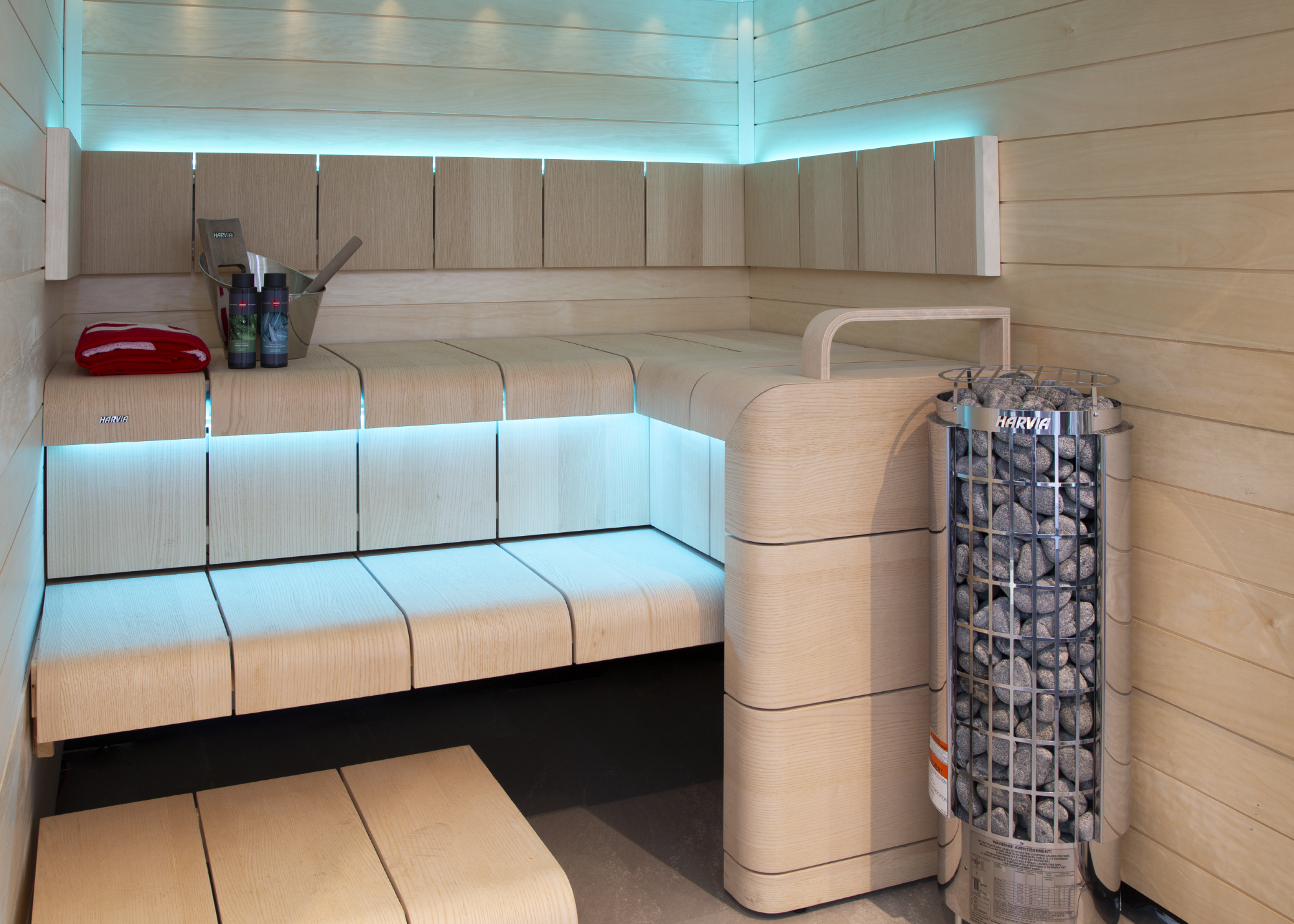 Cilindro Half Series 9kW Stainless Steel Sauna Heater at 240V 1PH with Built-In Time and Temperature Controls