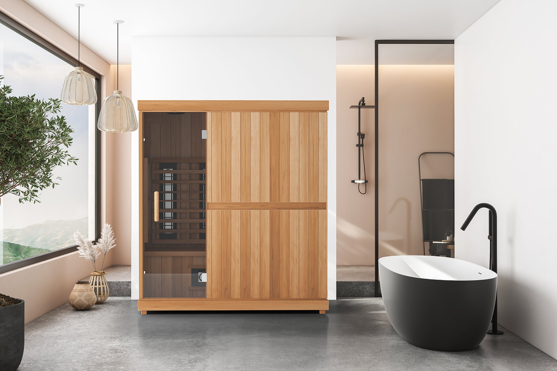 Finnmark 4-Person Home Infrared Sauna 72"W x 46"D x 78"H FD-3