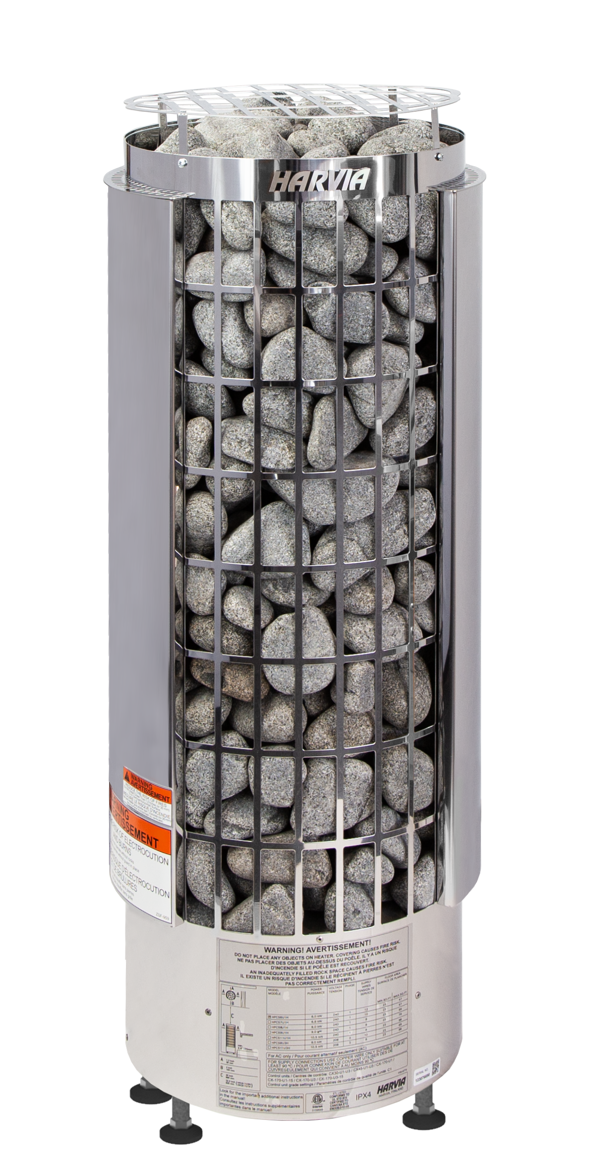 Cilindro Half Series 6kW Stainless Steel Sauna Heater at 240V 1PH