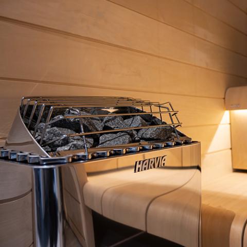 Harvia Kip Series 4.5kW Stainless Steel Sauna Heater at 240V 1PH