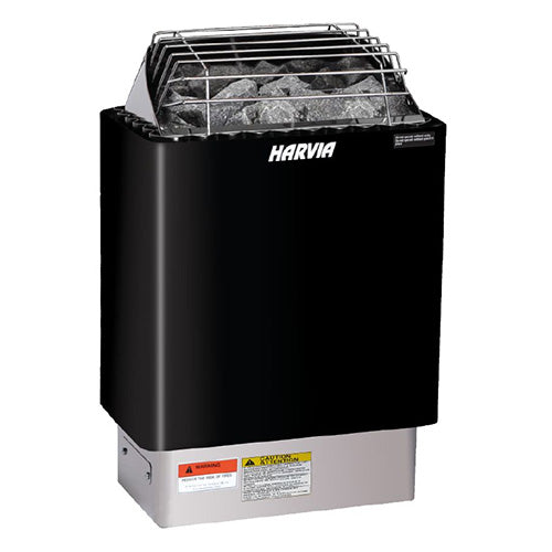 Harvia KIP Series 8kW Sauna Heater, Built-In Controls, Black